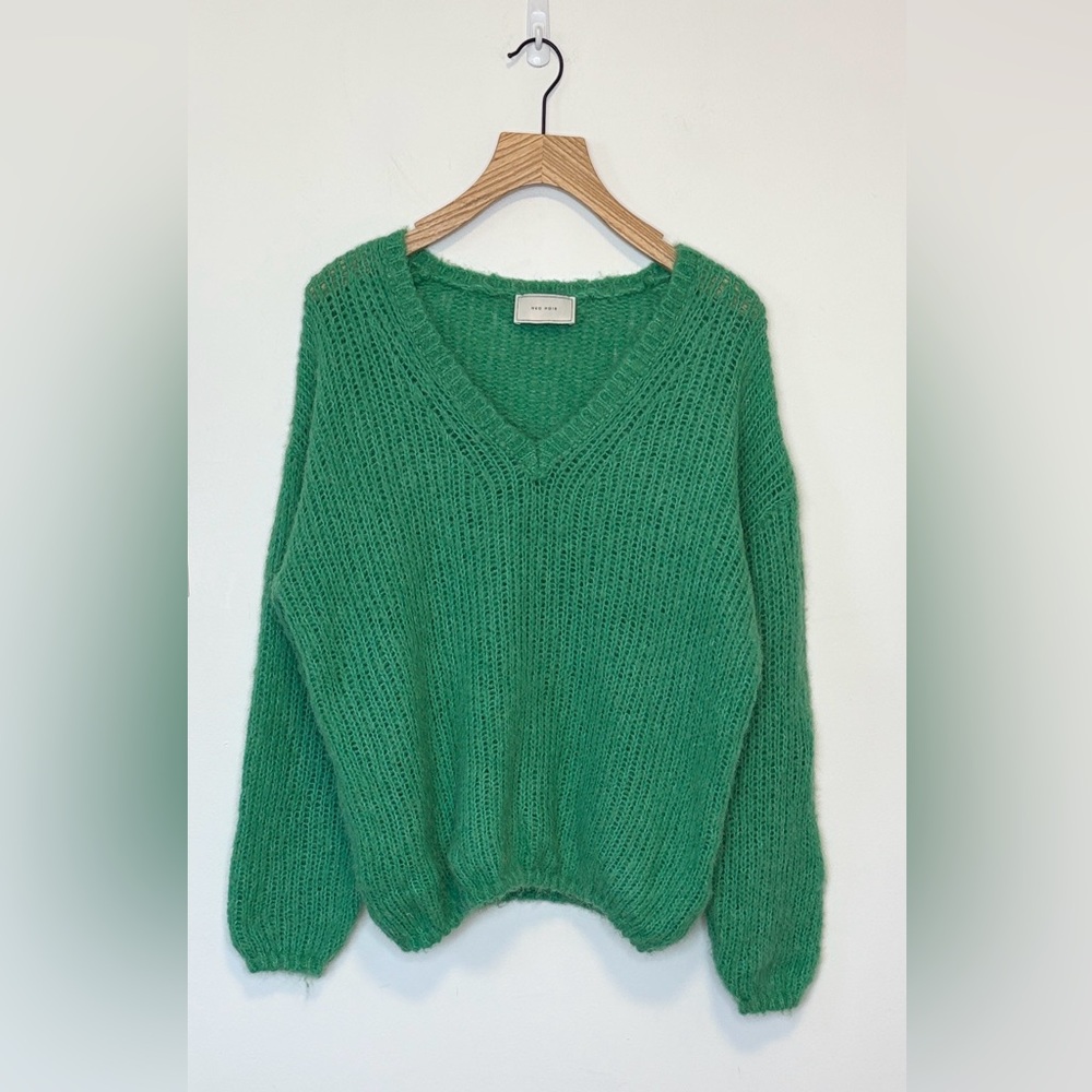 Green V-Neck Sweater
